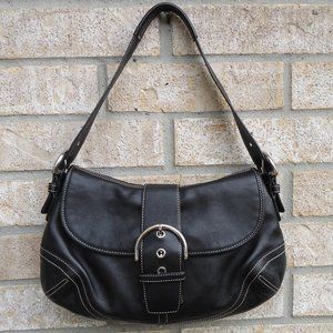Coach Black Leather Shoulder Bag